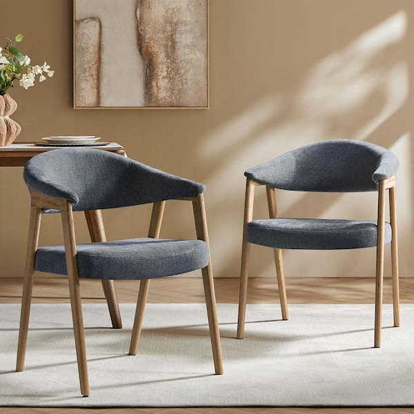 JAYDEN CREATION Elisa Navy Polyester Mid-Century Modern Dinning