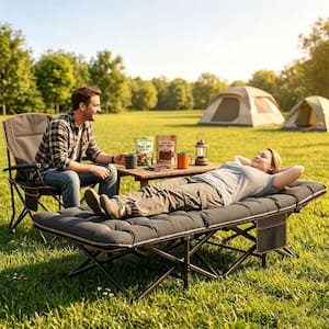 BOZTIY Folding Cot Camping Cot for Adults Portable Folding Outdoor