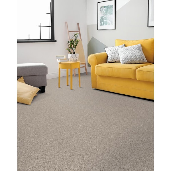 TrafficMaster Groove - Gray - 12 ft. Wide x Cut to Length 35 oz