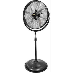 4300 CFM 20 in. High Velocity Pedestal Fan with Powerful 1/5 Motor, 6 ft. Power Cord, 180° Tilting Drum Head