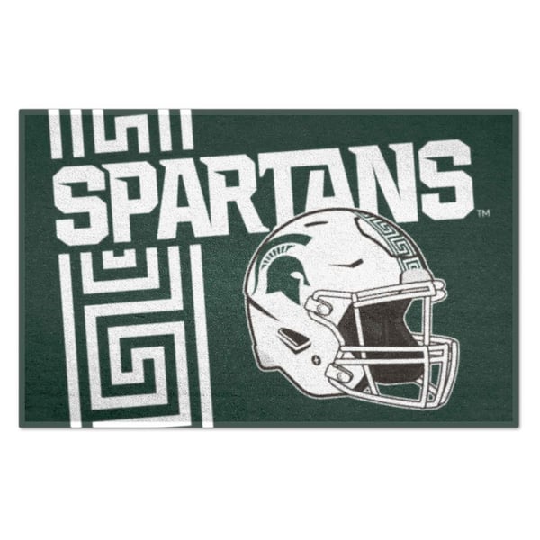 FANMATS Michigan State Spartans Uniform Design Green 2 ft. x 3 ft. Starter Mat Area Rug