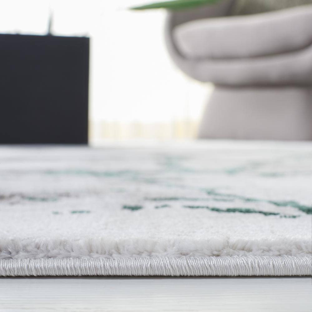 Gray and Pink Abstract Marble Runner Rug, 2'3" x 12'