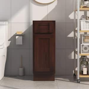 12 in. W x 21 in. D x 32.5 in. H 1-Drawer Bath Vanity Cabinet Only in Brown