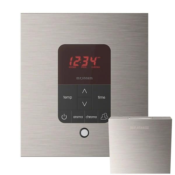 Mr. Steam iTempo Plus Square Steam Shower Control in Brushed Nickel