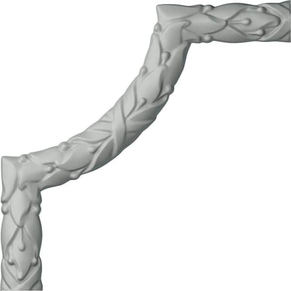 Ekena Millwork 7-7/8 in. x 3/4 in. x 7-7/8 in. Urethane Dublin Panel Moulding Corner (Matches Moulding PML01X01DU)