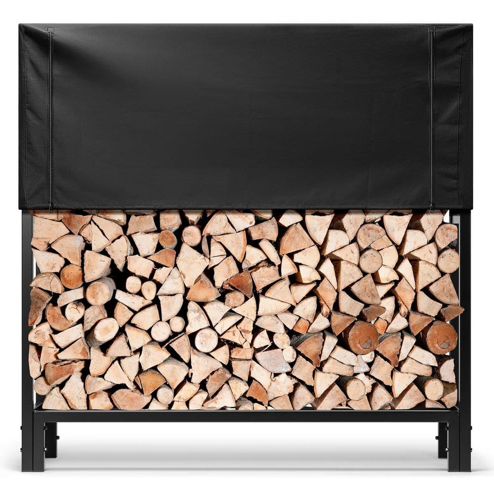 4ft. Heavy Duty Upgraded Outdoor Steel Firewood Rack with Cover Combo Set, Up to 2645 lb price history on PriceWatchPro