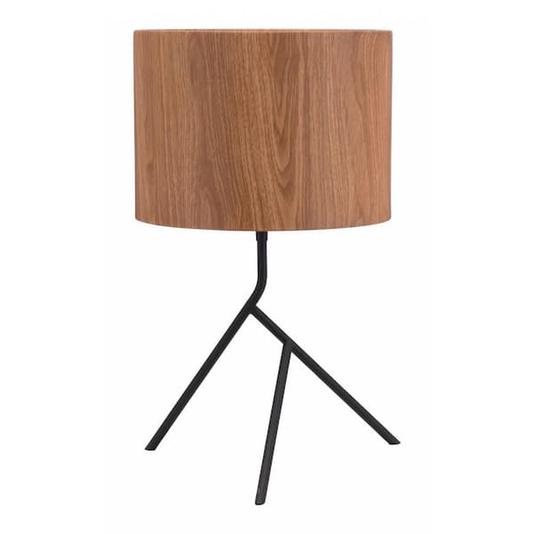 HomeRoots Julia 50 in. Brown and Black Indoor Desk Lamp