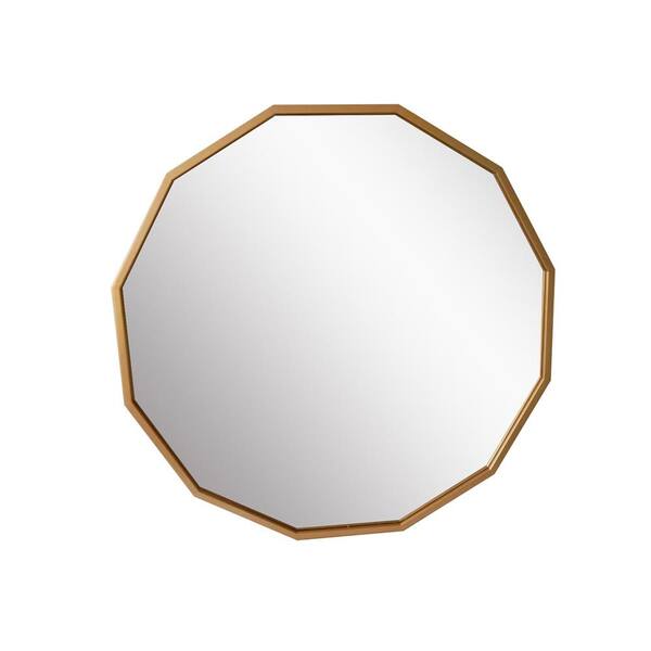 A&E Idelle-G 32 in. x 34 in. Framed Mirror in Gold