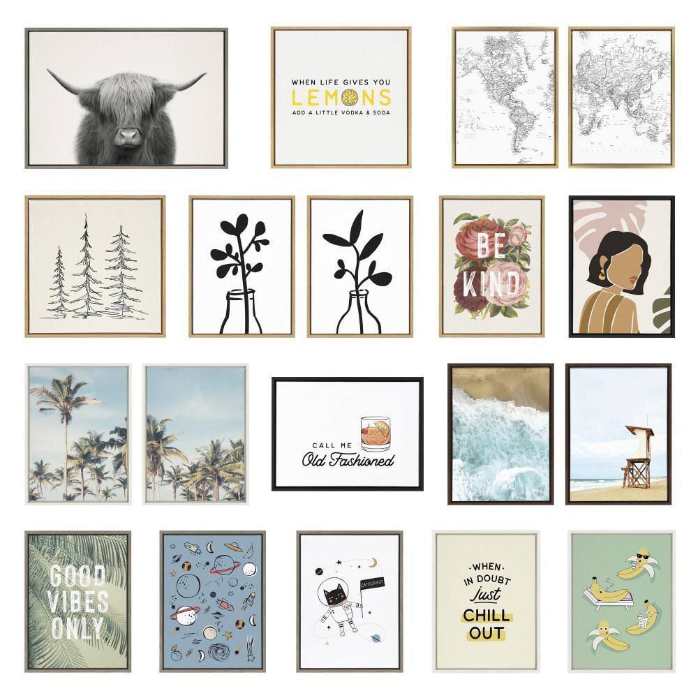 Sylvie Clouds Framed Canvas Landscape Art Print Set