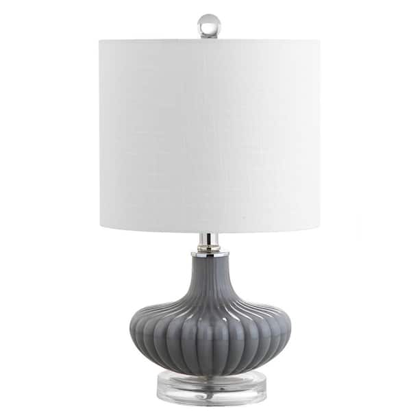 Gray Glass And Lucite Table Lamp Jyl1032a, Lucite Base Table Lamp