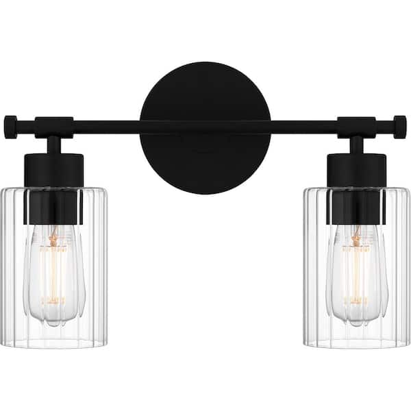 Quoizel Caputo 15 in. 2 Light Matte Black Vanity Light CAP8615MBK - The ...