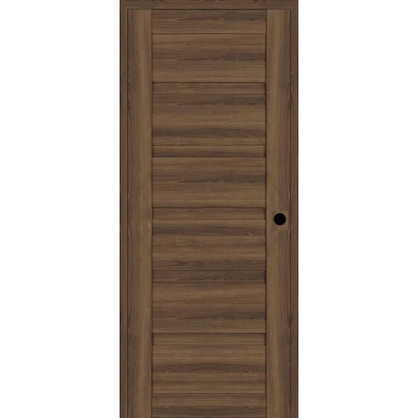Belldinni Louver Diy-Friendly 24 In. X 83,25 In. Left-Hand Pecan Nutwood Wood Composite Single Swing Interior Door