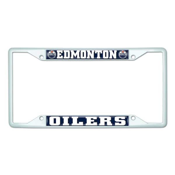 FANMATS Universal Fit NHL - Edmonton Oilers License Plate Frame - White