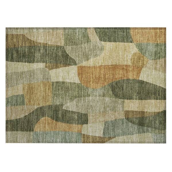 Chantille Machine Washable Indoor/Outdoor Abstract ACN2376 Fern 2 ft. x 3 ft. Accent Rug