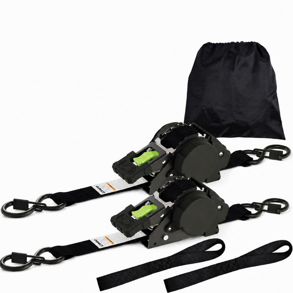 12 ft x 1 in Auto-Retractable Ratchet Tie Down Straps Heavy Duty 1760 lb Break Strength Bolt On 2 Pack price history on PriceWatchPro