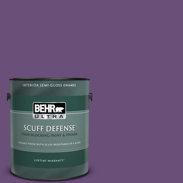 BEHR ULTRA 1 gal. #660B-7 Exotic Purple Extra Durable Semi-Gloss Enamel Interior Paint & Primer
