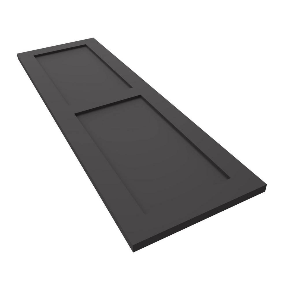 Shadow Mountain Gray Flat Panel PVC Decorative Shutters, 15" x 27"