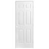 24 in. x 80 in. 6 Panel Left-Handed Primed Composite Solid Core Single Prehung Interior Door 4-9/16 in. Flat Jamb