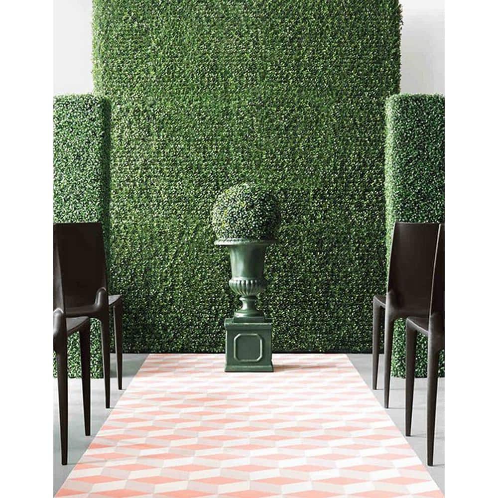 20"x20" Green Artificial Boxwood Hedge Panels for Wall Decor
