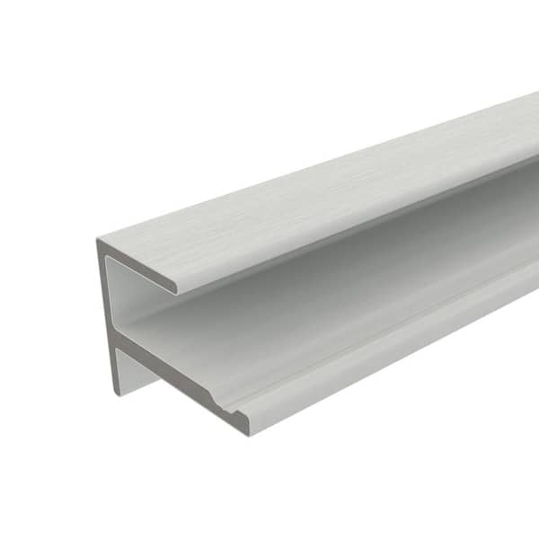 NewTechWood European Siding System 2.91 in. x 2.28 in. x 8 ft. Composite Siding F Trim Icelandic Smoke White