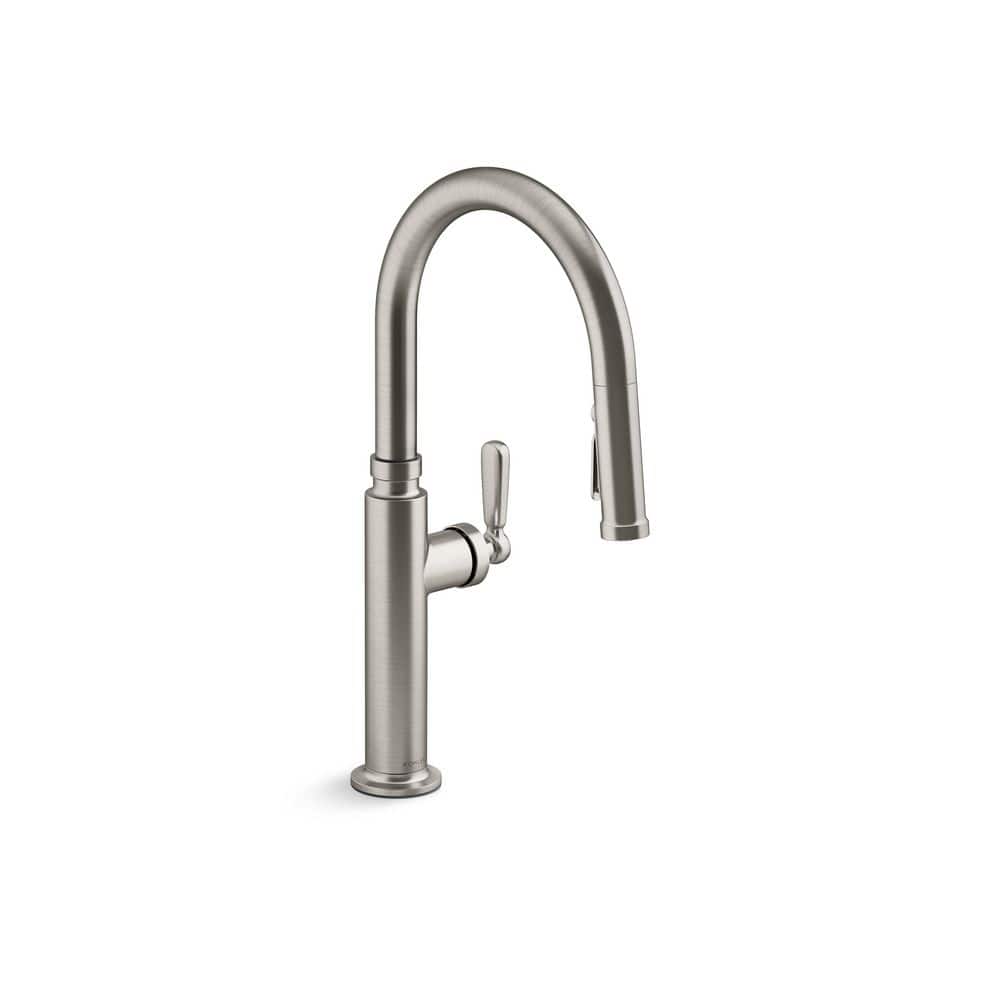 Edalyn Stainless Steel Pull-Down Kitchen Faucet with Sprayhead