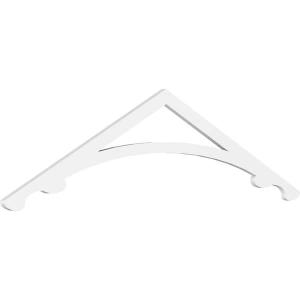 Ekena Millwork 1 in. x 72 in. x 18 in. (6/12) Pitch Legacy Gable Pediment Architectural Grade PVC Moulding