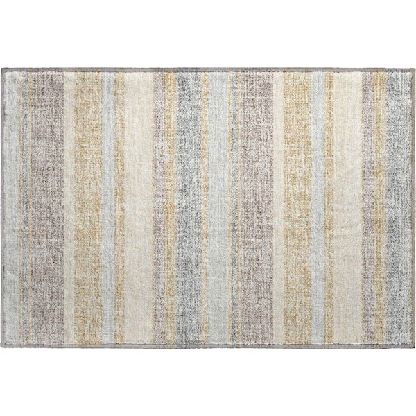 Mayfield Premium Machine Washable Abstract AMF2122 Gold 2 ft. x 3 ft. Accent Rug