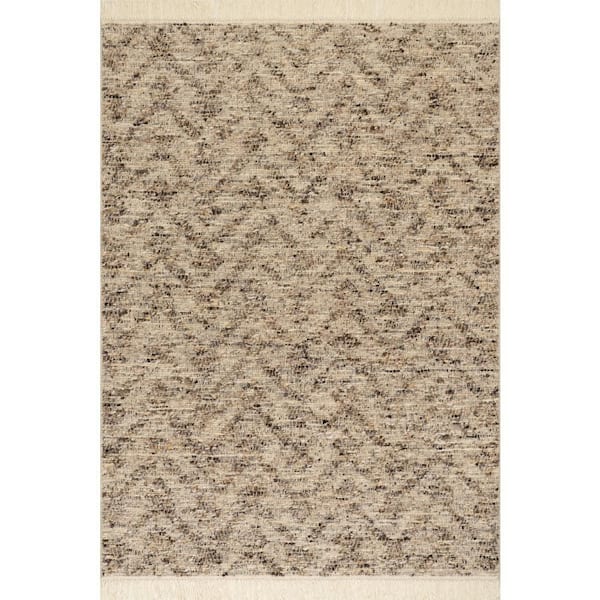 JuJu Diamond Trellis Wool Area Brown 10 ft. x 14 ft. Indoor Area Rug