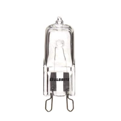 Halogen Mini 50-Watt T4 Light Bulb with Bi-Pin (G9) Base, Clear, 2900K, (5-Pack)