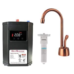 9-1/4 in. Develosah 2-Handle Hot and Cold Water Dispenser with Instant Hot Water Digital Tank in Antique Copper