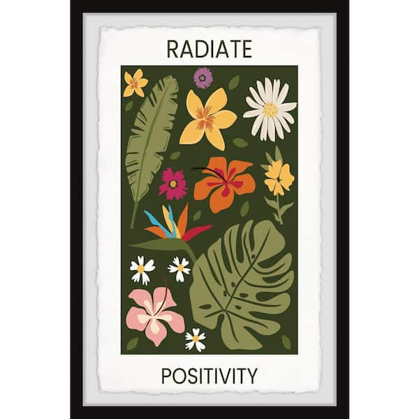 MARMONT HILL INC Radiate Positivity by Marmont Hill Framed Nature Art Print 18 in. x 12 in.