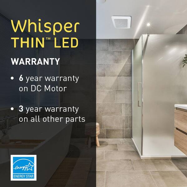 Panasonic WhisperThin DC LED Pick-A-Flow 80 -100 CFM Ceiling/Wall 