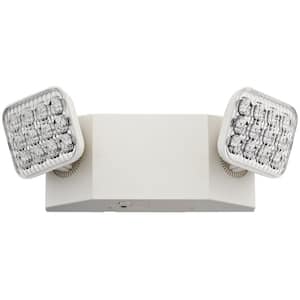 Contractor Select EU2C 120/277-Volt Integrated LED White Emergency Light Fixture with Battery
