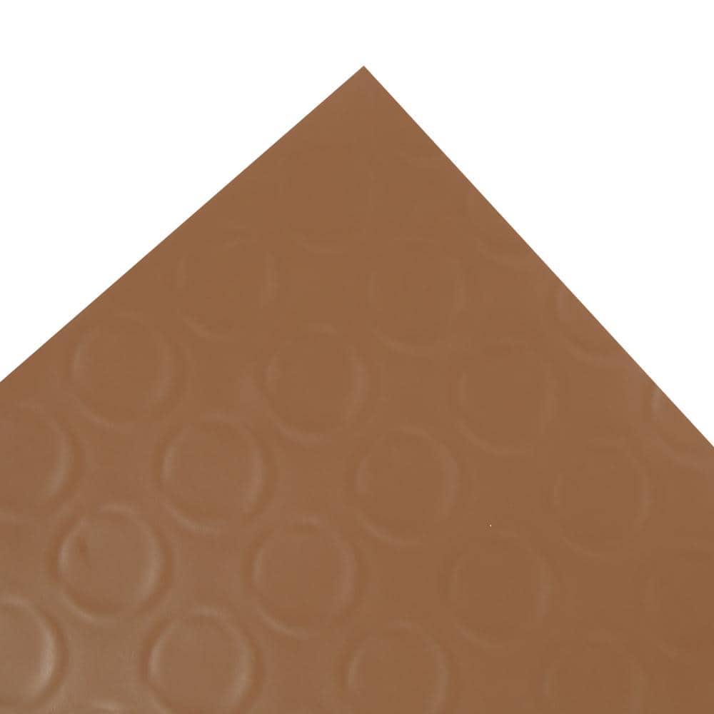 Sandstone Raised Coin Pattern Vinyl Garage Flooring Mat, 7.5 ft. x 17 ft.