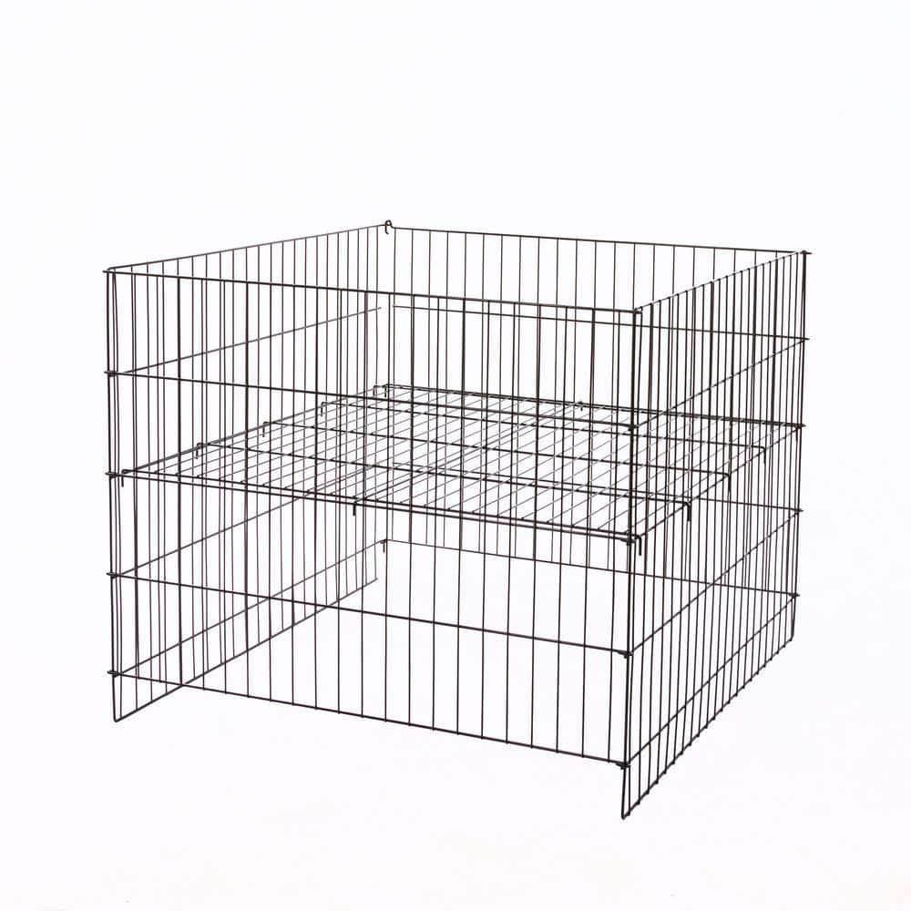 30 in. H x 36 in. W x 36 in. D Black Metal Cube Storage Bin