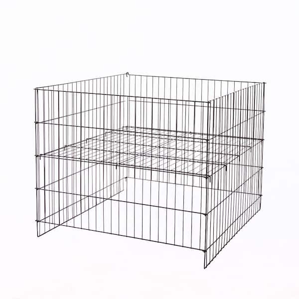 Econoco 30 in. H x 36 in. W x 36 in. D Black Metal Cube Storage Bin
