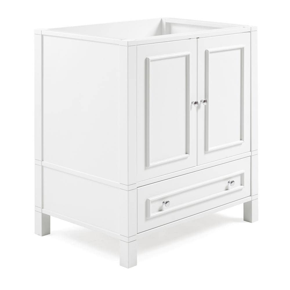 Williamsburg 30" White Pine Vanity Cabinet with Nickel Hardware