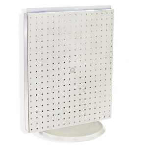 20.25 in. H x 16 in. W Revolving Pegboard Counter Display White
