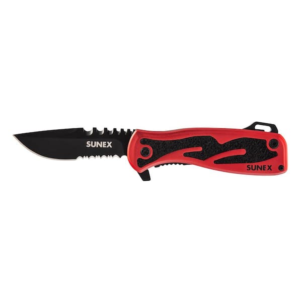 SUNEX TOOLS 4 in. Electricians Folding Pocket Knife with #2 Philips Screwdriver