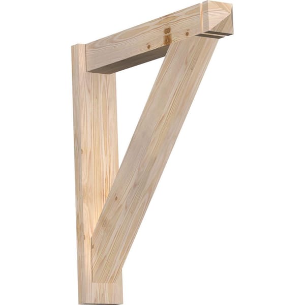 Ekena Millwork 6 in. x 32 in. x 28 in. Douglas Fir Traditional Arts and Crafts Smooth Outlooker