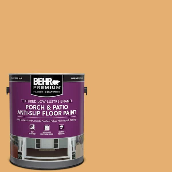 1 gal. #M260-5 Mac N Cheese Textured Low-Lustre Enamel Interior/Exterior Porch and Patio Anti-Slip Floor Paint