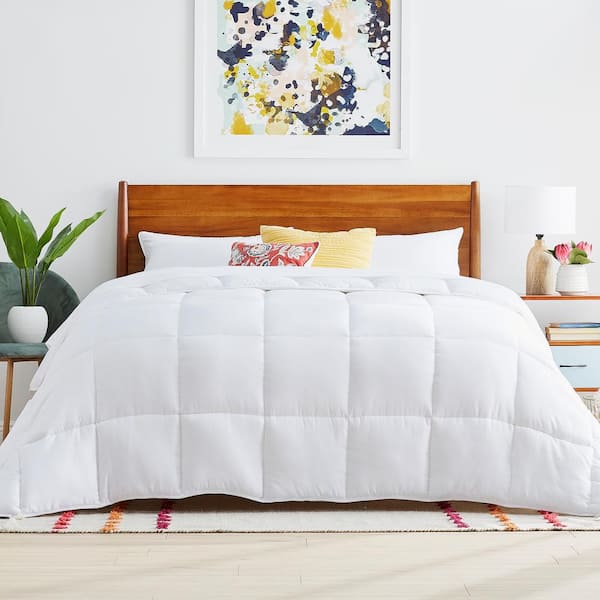 Linenspa All-Season White Down Alternative Oversized King Quilted Comforter