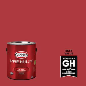 Glidden Premium 1 qt. PPG1187-7 Red Gumball Flat Exterior Latex