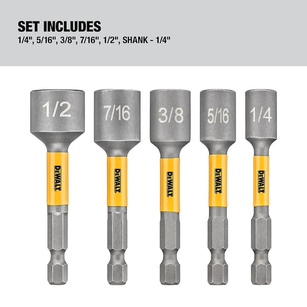 DEWALT Nutsetter Impact Driver Bit (5-Piece) in the Impact Driver Bits  department at