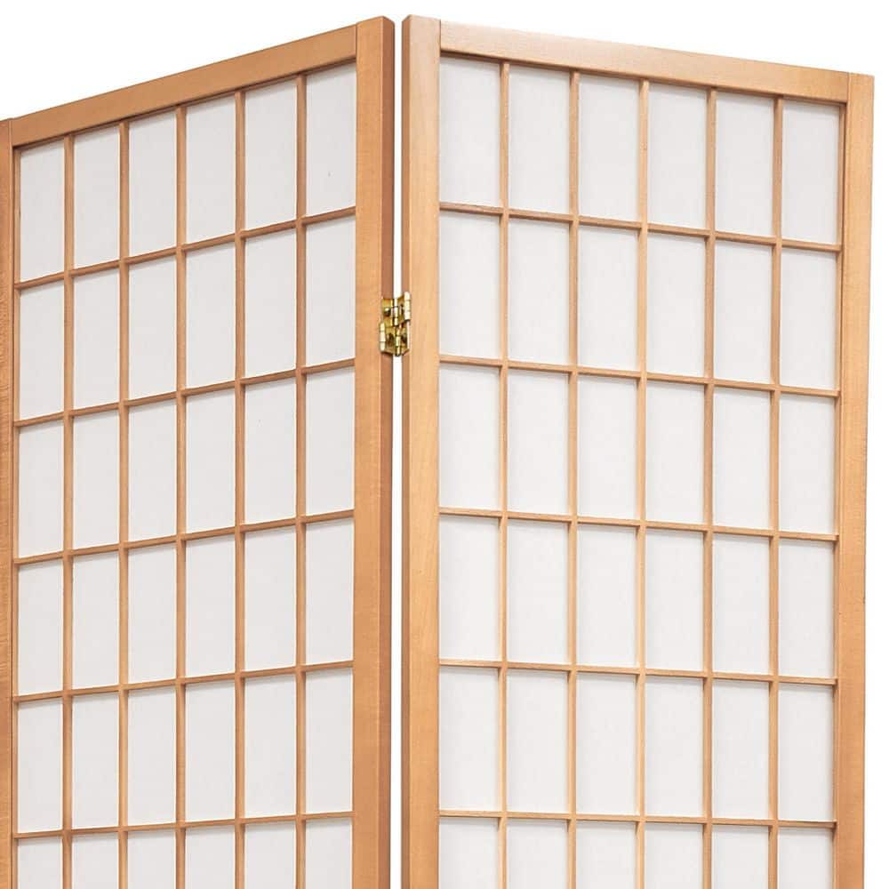 Natural 5-Panel Shoji Screen Room Divider