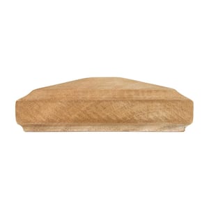 Miterless 4 in. x 4 in. Untreated Wood Traditional Pyramid Slip Over Fence Post Cap (Actual: 3-1/2 in. to 3-5/8 in.)