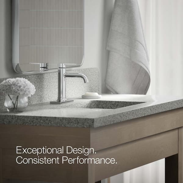 KOHLER Venza Single-Handle Single-Hole Bathroom Faucet in Polished
