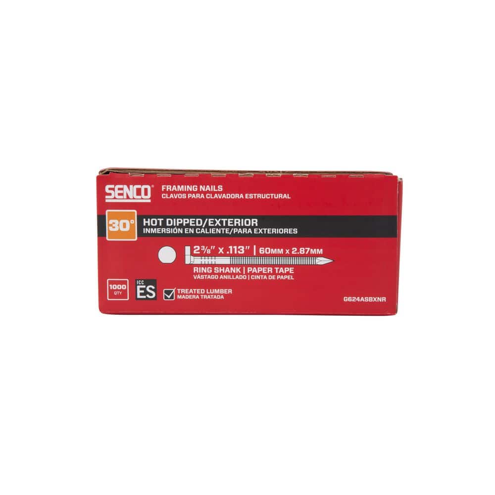 G624ASBXNR. 113X 2-3/8 Ring Shank Paper Tape Framing Nail Hot Dipped Galvanized 30-degree Angled Strip Retail Pk of 1000 price history on PriceWatchPro