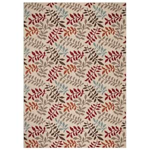 Chester Leafs Ivory 7 ft. x 9 ft. Area Rug