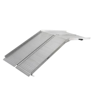 7 ft. Portable Aluminum Folding Ramp Suitable Compatible with Wheelchair Mobile Scooters Steps Home Stairs Doorways